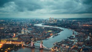 London at the dusk